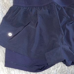 Lululemon shorts with attached shorts